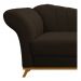 Recamier Vanessa 160cm Lado Direito Corano Marrom - Amarena Móveis