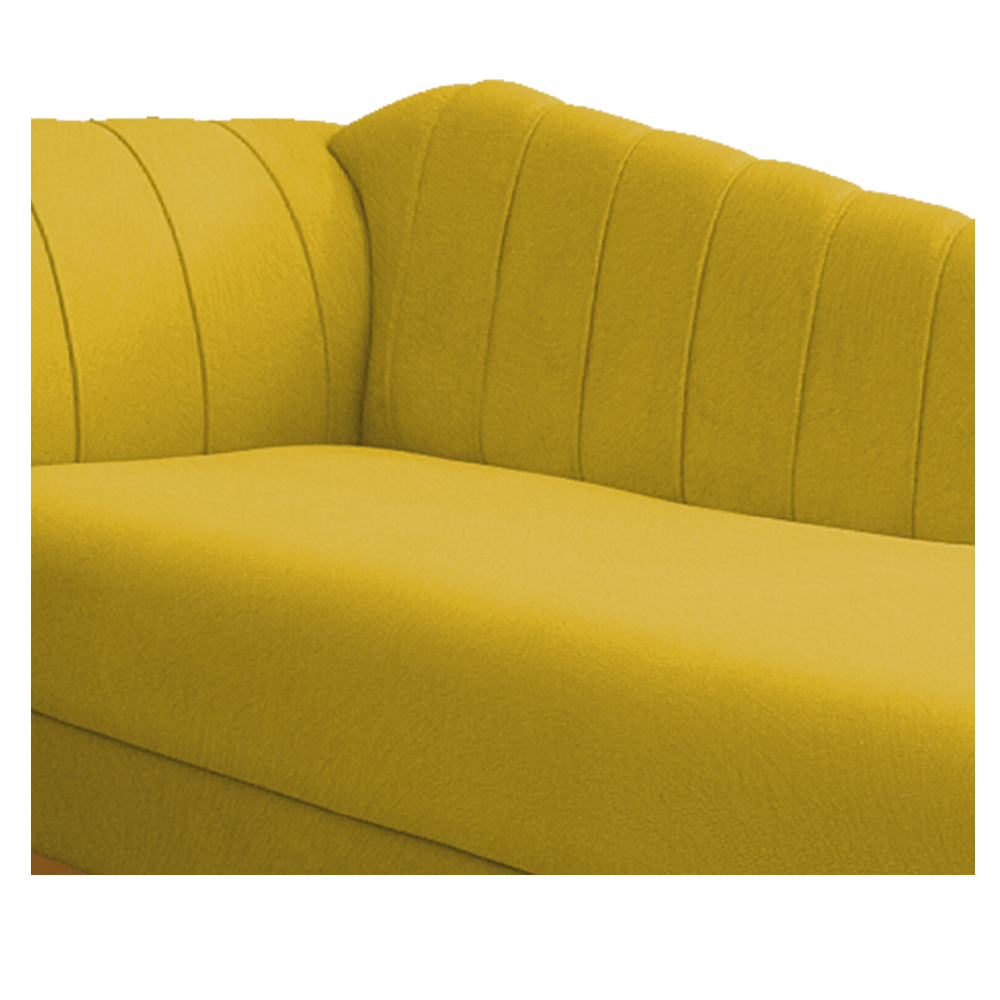 Recamier Vanessa 160cm Lado Direito Suede Amarelo - Amarena Móveis