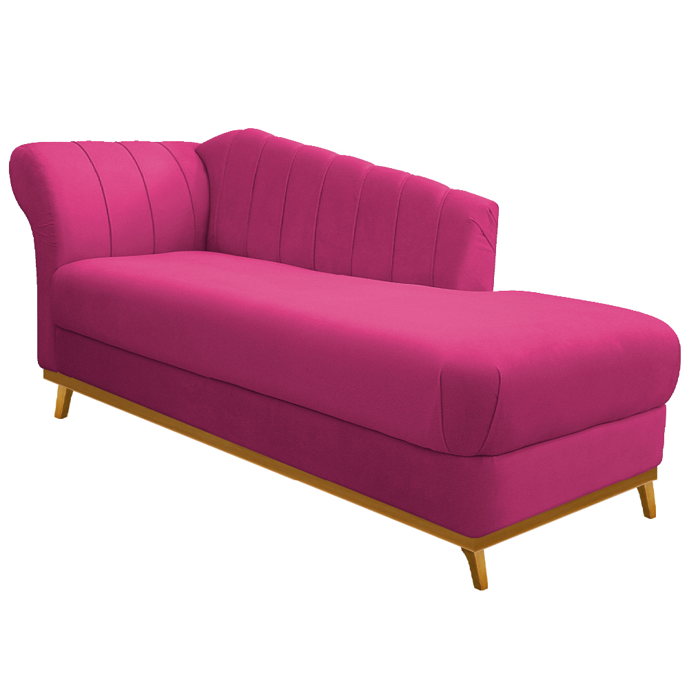 Recamier Vanessa 160cm Lado Direito Suede Pink - Amarena Móveis