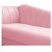 Recamier Vanessa 160cm Lado Direito Suede Rosa Bebê - Amarena Móveis