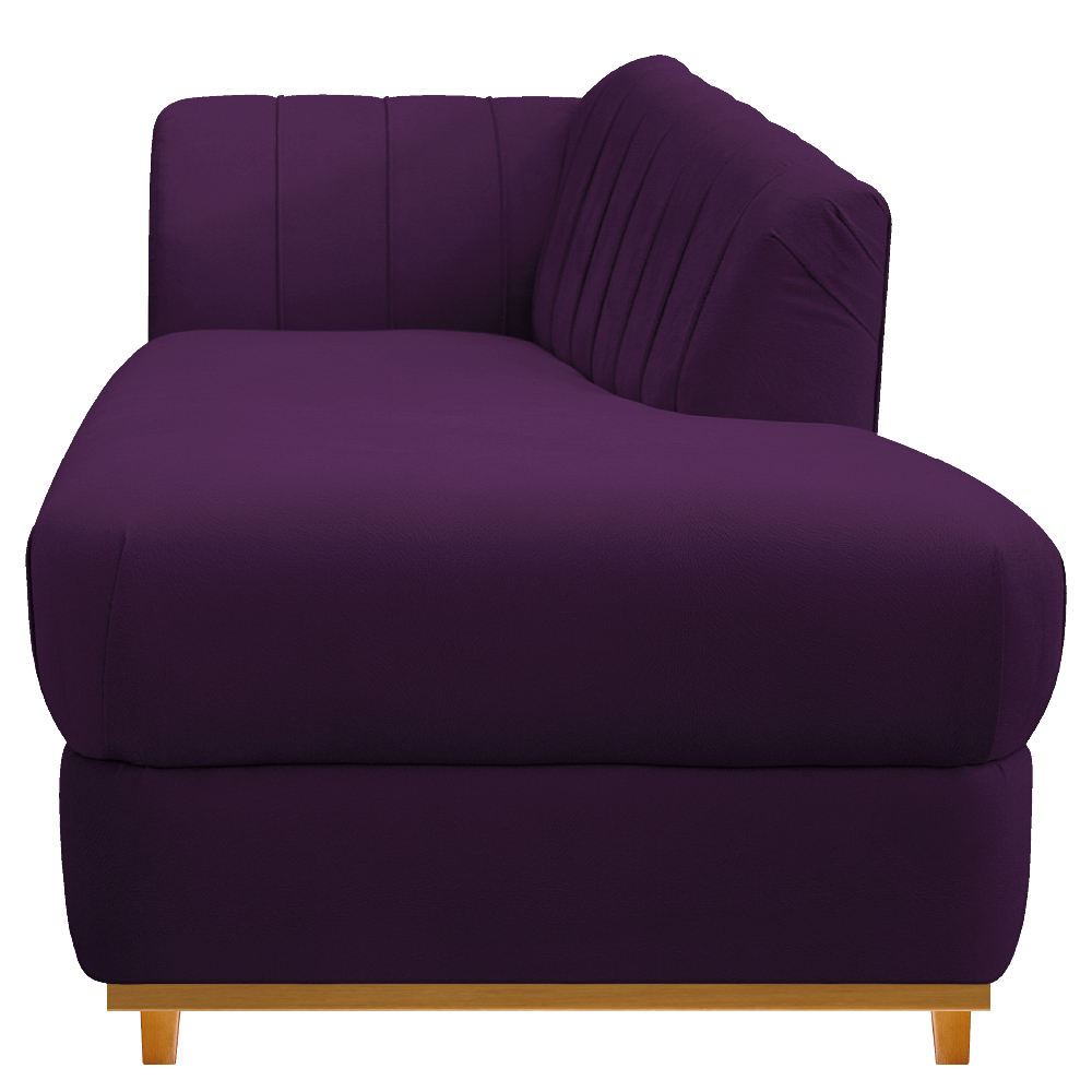 Recamier Vanessa 160cm Lado Direito Suede Roxo - Amarena Móveis