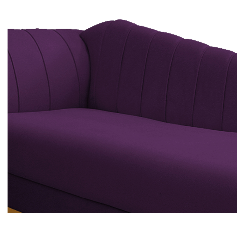 Recamier Vanessa 160cm Lado Direito Suede Roxo - Amarena Móveis