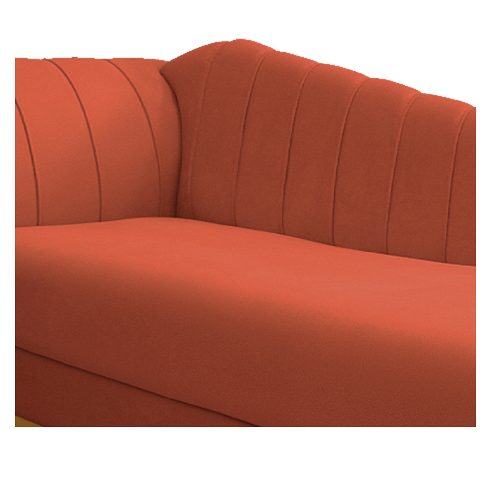 Recamier Vanessa 160cm Lado Direito Suede Terracota - Amarena Móveis