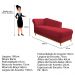 Recamier Vanessa 160cm Lado Direito Suede Vermelho - Amarena Móveis