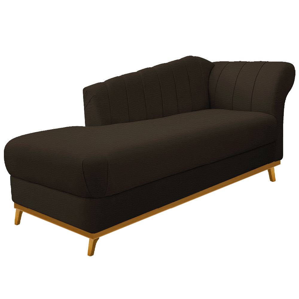 Recamier Vanessa 160cm Lado Esquerdo Corano Marrom - Amarena Móveis