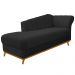 Recamier Vanessa 160cm Lado Esquerdo Corano Preto - Amarena Móveis