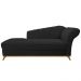 Recamier Vanessa 160cm Lado Esquerdo Corano Preto - Amarena Móveis