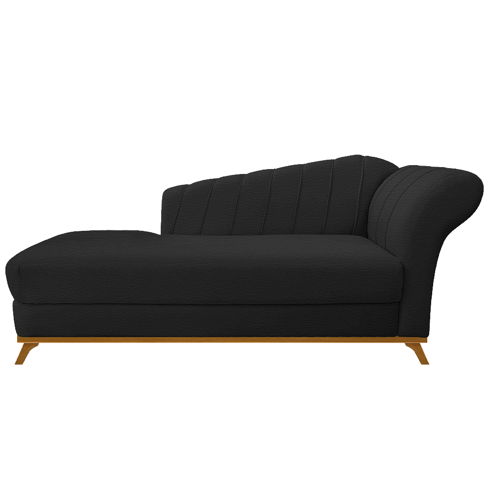 Recamier Vanessa 160cm Lado Esquerdo Corano Preto - Amarena Móveis