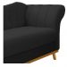 Recamier Vanessa 160cm Lado Esquerdo Corano Preto - Amarena Móveis