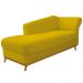 Recamier Vanessa 160cm Lado Esquerdo Suede Amarelo - Amarena Móveis
