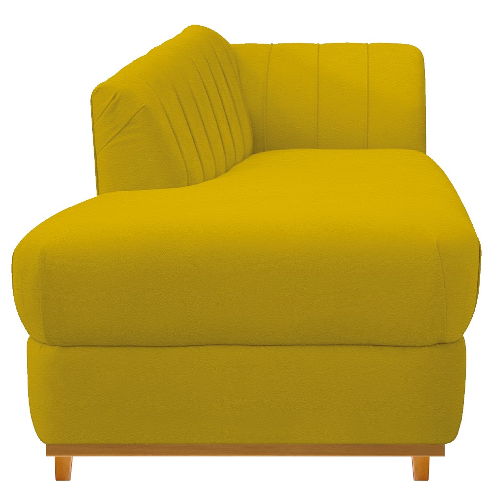 Recamier Vanessa 160cm Lado Esquerdo Suede Amarelo - Amarena Móveis