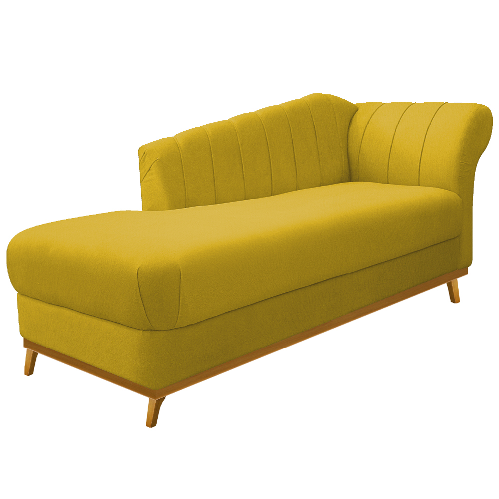 Recamier Vanessa 160cm Lado Esquerdo Suede Azul Marinho - Amarena Móveis