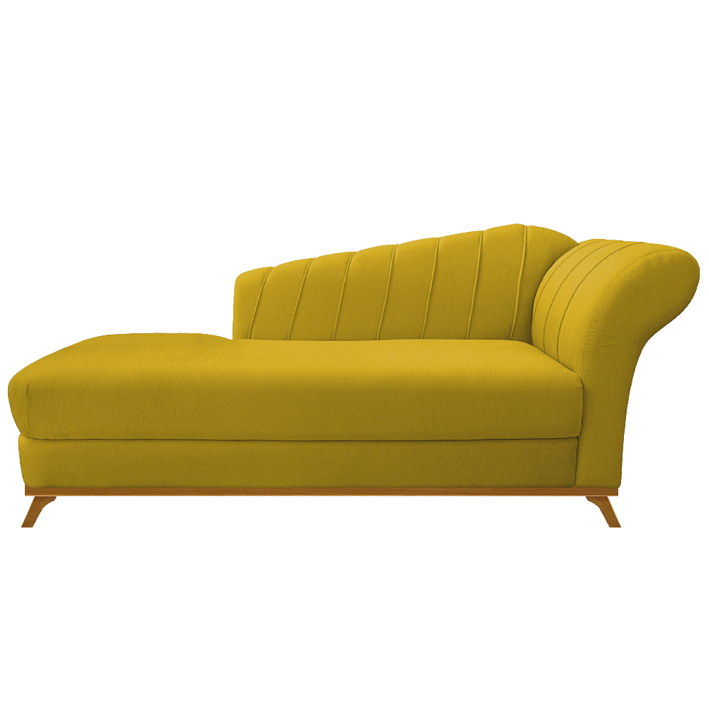 Recamier Vanessa 160cm Lado Esquerdo Suede Azul Marinho - Amarena Móveis