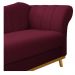 Recamier Vanessa 160cm Lado Esquerdo Suede Bordô - Amarena Móveis