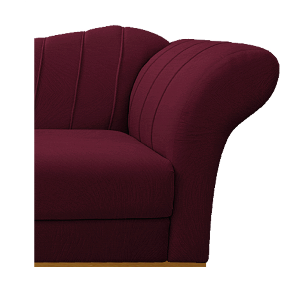 Recamier Vanessa 160cm Lado Esquerdo Suede Bordô - Amarena Móveis