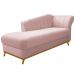 Recamier Vanessa 160cm Lado Esquerdo Suede Rosê - Amarena Móveis