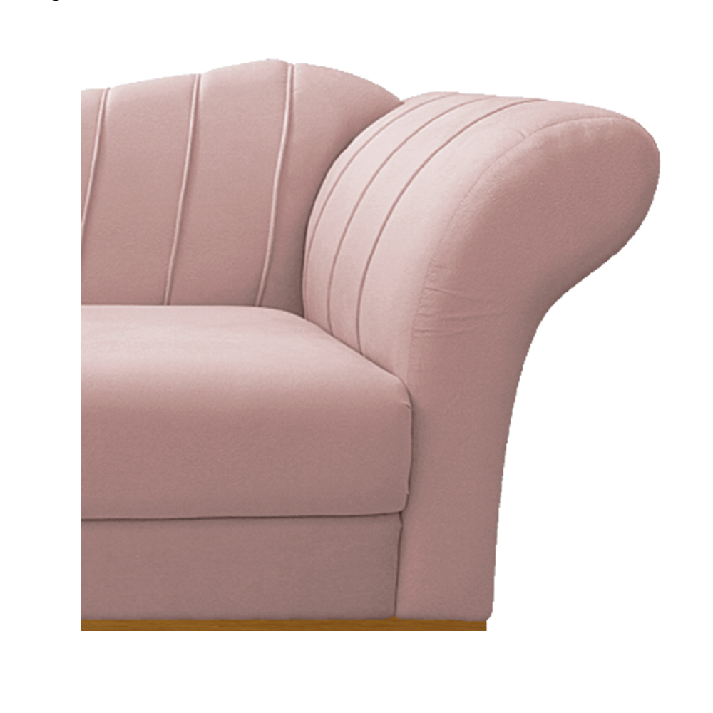 Recamier Vanessa 160cm Lado Esquerdo Suede Rosê - Amarena Móveis