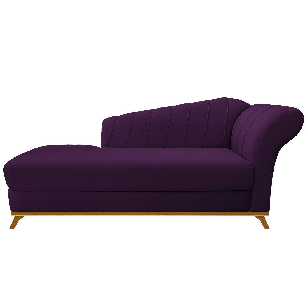 Recamier Vanessa 160cm Lado Esquerdo Suede Roxo - Amarena Móveis