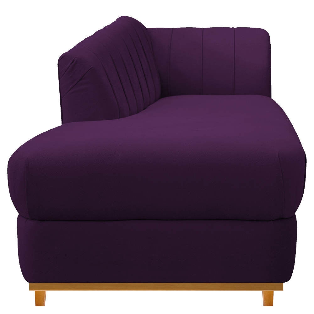 Recamier Vanessa 160cm Lado Esquerdo Suede Roxo - Amarena Móveis
