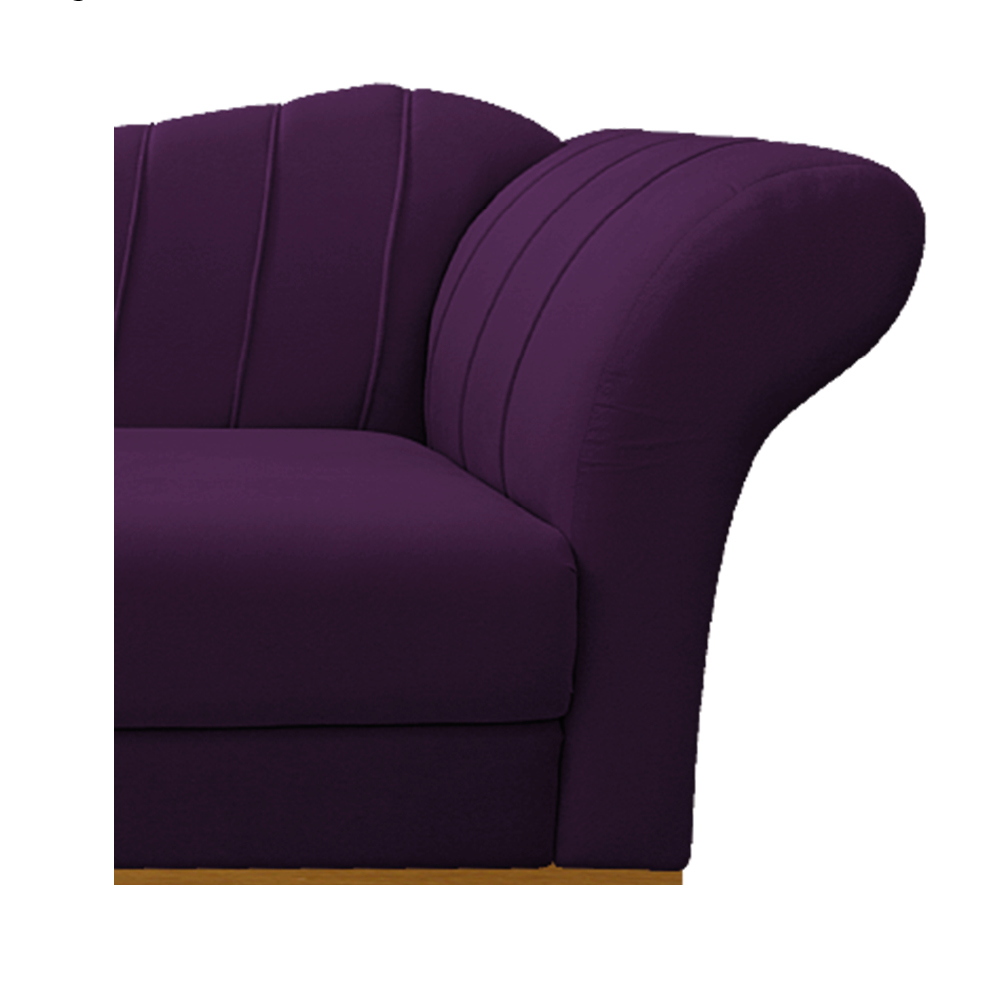 Recamier Vanessa 160cm Lado Esquerdo Suede Roxo - Amarena Móveis