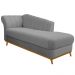 Recamier Vanessa 185cm Lado Direito Corano Cinza - Amarena Móveis