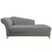 Recamier Vanessa 185cm Lado Direito Corano Cinza - Amarena Móveis