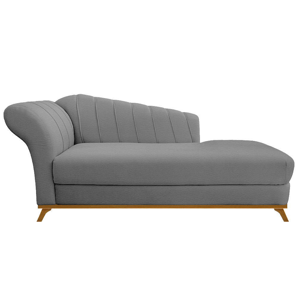 Recamier Vanessa 185cm Lado Direito Corano Cinza - Amarena Móveis