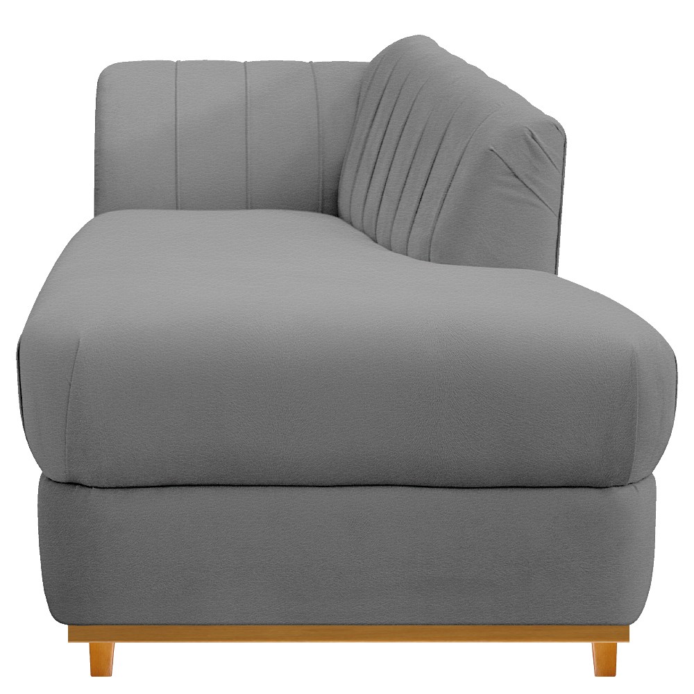 Recamier Vanessa 185cm Lado Direito Corano Cinza - Amarena Móveis