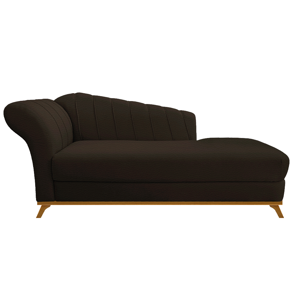 Recamier Vanessa 185cm Lado Direito Corano Marrom - Amarena Móveis