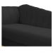 Recamier Vanessa 185cm Lado Direito Corano Preto - Amarena Móveis