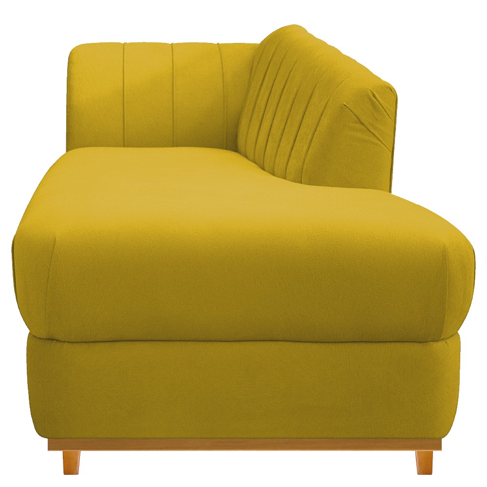 Recamier Vanessa 185cm Lado Direito Suede Amarelo - Amarena Móveis
