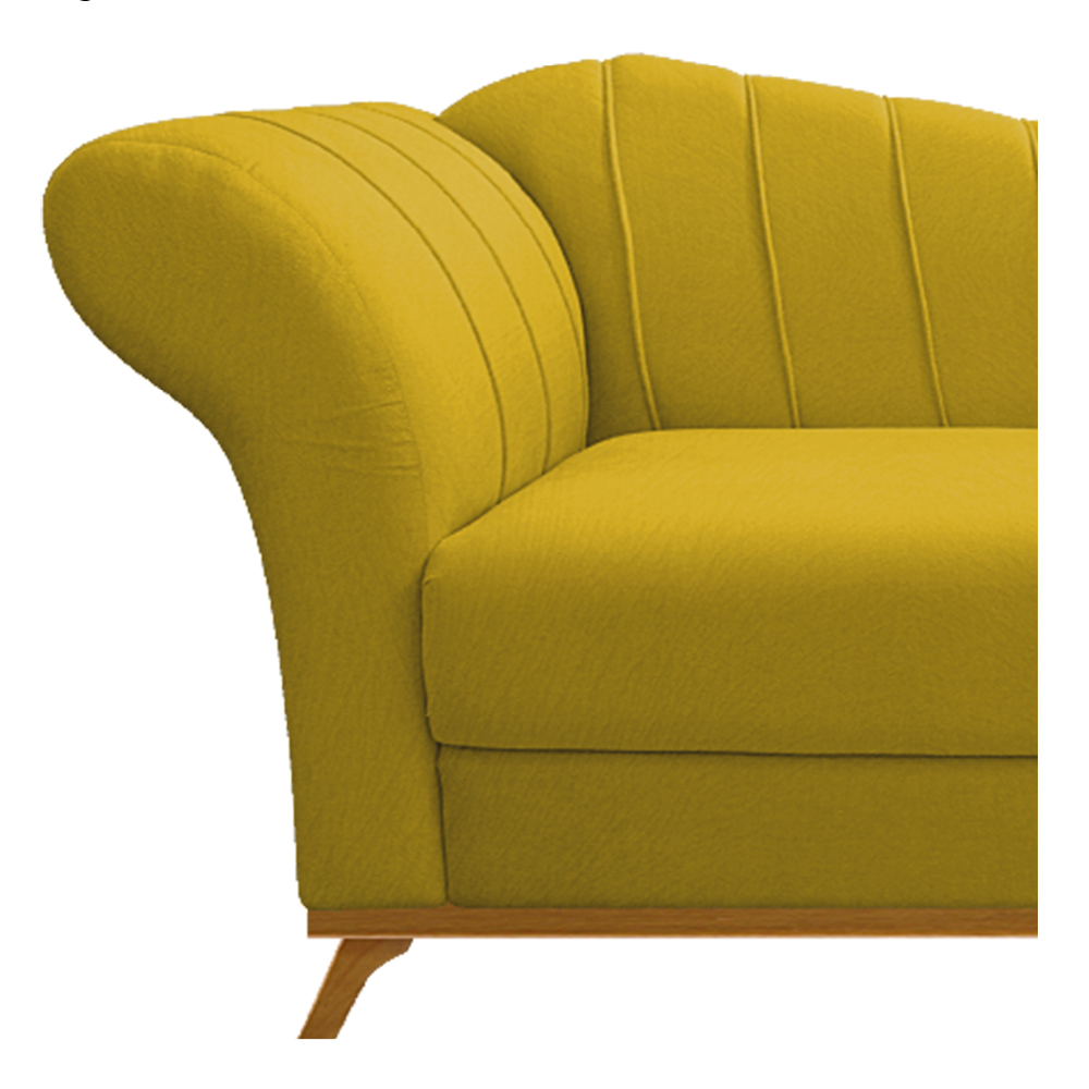 Recamier Vanessa 185cm Lado Direito Suede Amarelo - Amarena Móveis