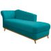Recamier Vanessa 185cm Lado Direito Suede Azul Turquesa - Amarena Móveis