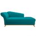 Recamier Vanessa 185cm Lado Direito Suede Azul Turquesa - Amarena Móveis
