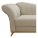 Recamier Vanessa 185cm Lado Direito Suede Bege - Amarena Móveis