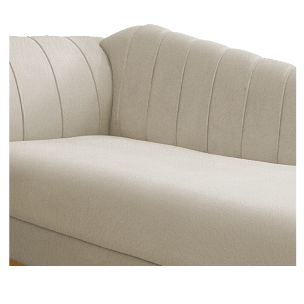 Recamier Vanessa 185cm Lado Direito Suede Bege - Amarena Móveis
