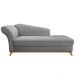 Recamier Vanessa 185cm Lado Direito Suede Cinza - Amarena Móveis