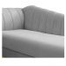 Recamier Vanessa 185cm Lado Direito Suede Cinza - Amarena Móveis