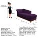 Recamier Vanessa 185cm Lado Direito Suede Roxo - Amarena Móveis