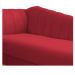Recamier Vanessa 185cm Lado Direito Suede Vermelho - Amarena Móveis