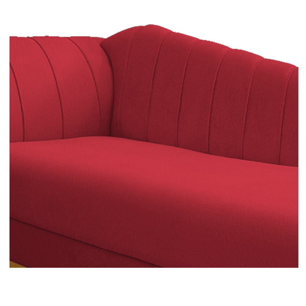 Recamier Vanessa 185cm Lado Direito Suede Vermelho - Amarena Móveis