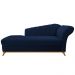 Recamier Vanessa 185cm Lado Esquerdo Suede Azul Marinho - Amarena Móveis