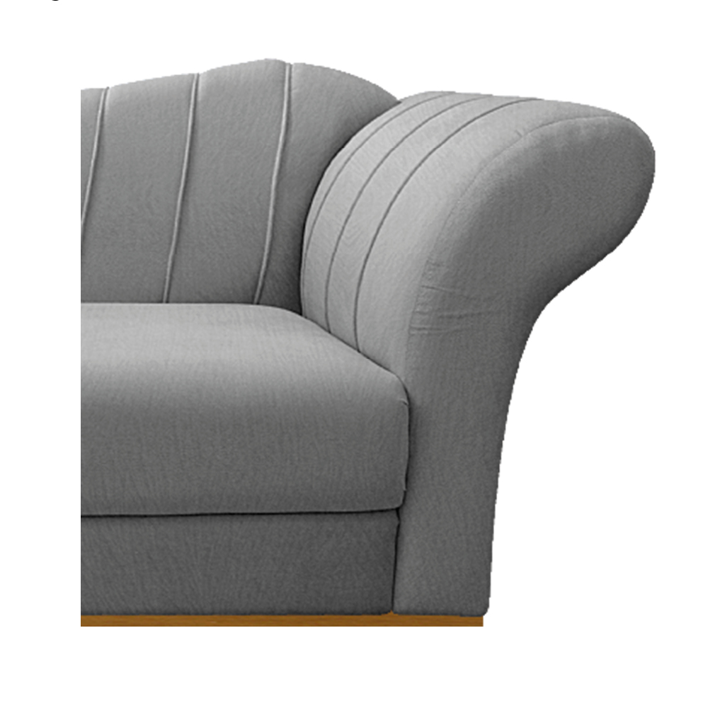 Recamier Vanessa 185cm Lado Esquerdo Suede Cinza - Amarena Móveis