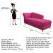 Recamier Vanessa 185cm Lado Esquerdo Suede Pink - Amarena Móveis