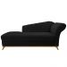Recamier Vanessa 185cm Lado Esquerdo Suede Preto - Amarena Móveis