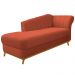 Recamier Vanessa 185cm Lado Esquerdo Suede Terracota - Amarena Móveis