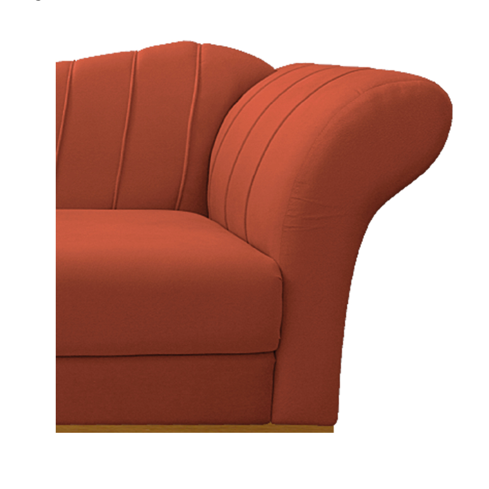Recamier Vanessa 185cm Lado Esquerdo Suede Terracota - Amarena Móveis