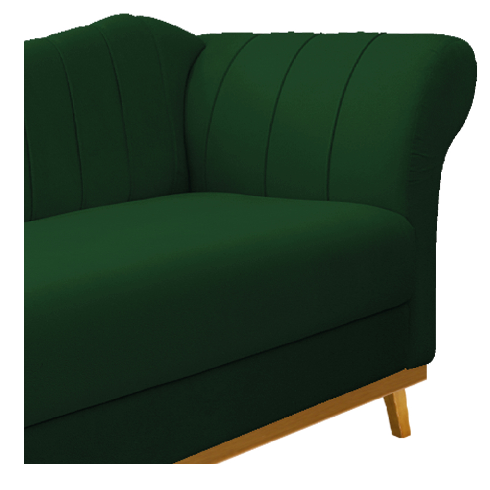Recamier Vanessa 185cm Lado Esquerdo Suede Verde - Amarena Móveis