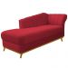 Recamier Vanessa 185cm Lado Esquerdo Suede Vermelho - Amarena Móveis