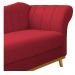 Recamier Vanessa 185cm Lado Esquerdo Suede Vermelho - Amarena Móveis